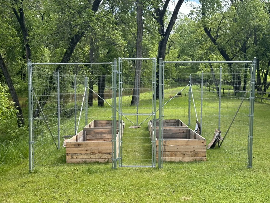 Chain link garden enclosure