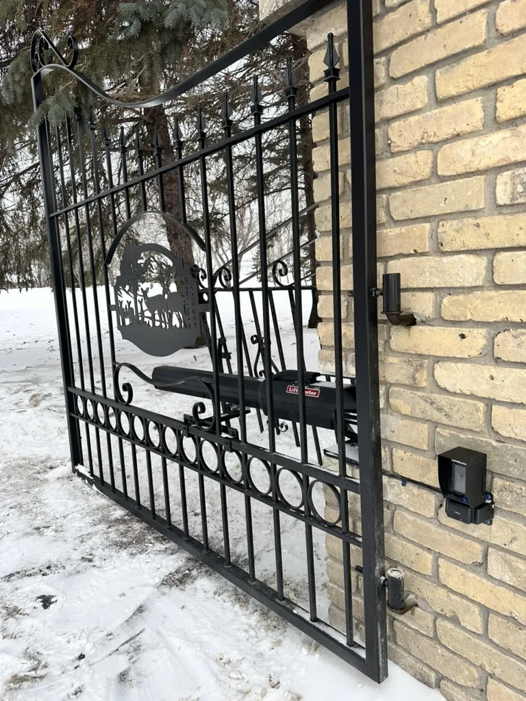 Ornamental fence with custom scrollwork