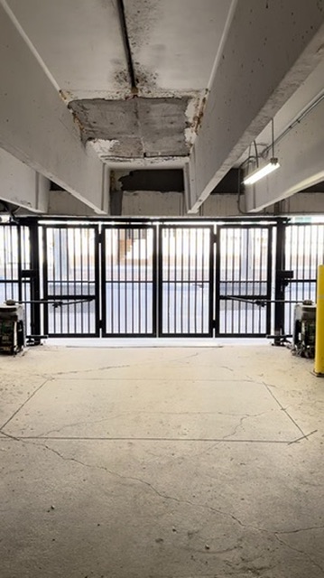 Commercial overhead door installation